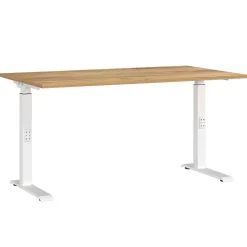 Schreibtisch zum Sitzen und Stehen mit T Gestell - Stellario