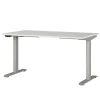 Schreibtisch zum Sitzen und Stehen in Lichtgrau - Salko
