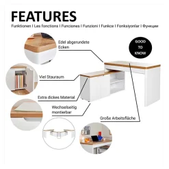 Schreibtischkombination im Skandi Design - Xuana