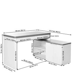 Schreibtischkombination im Skandi Design - Xuana