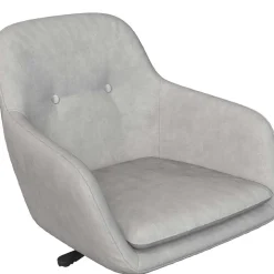 Schreibtischsessel in Hellgrau Samt - Rina