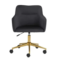 Schreibtischstuhl in Schwarz Samt - Wihelpa
