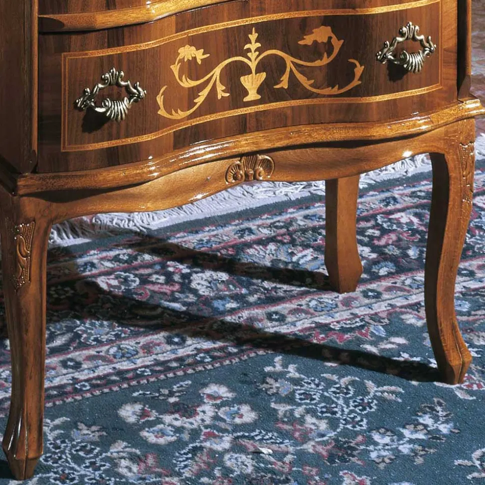 Schubladen Kommode mit Bodenfreiheit Agosto in Nussbaum