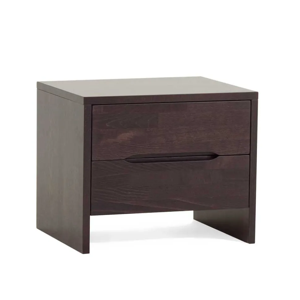 Schubladen Nachtkonsole in Wengefarben Tazina aus Buche massiv