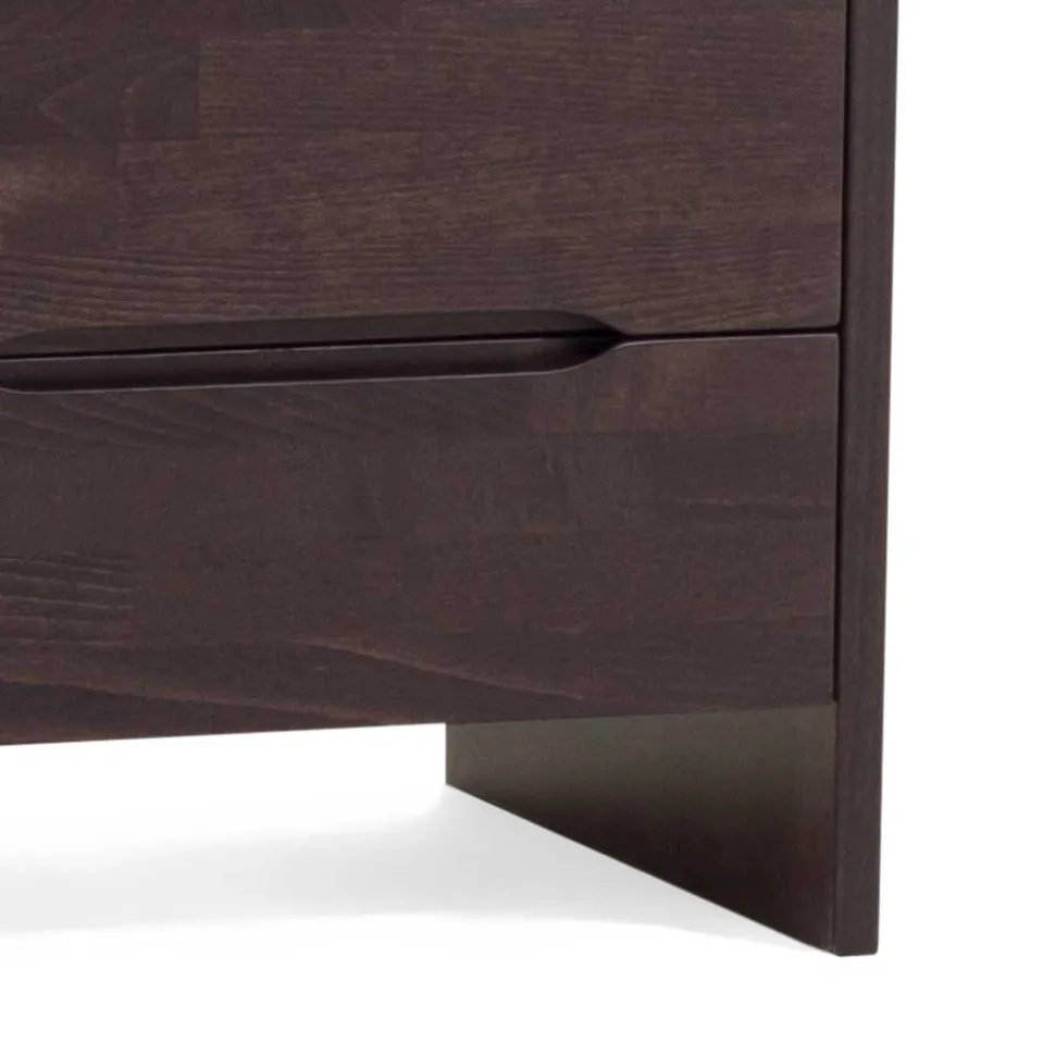 Schubladen Nachtkonsole in Wengefarben Tazina aus Buche massiv