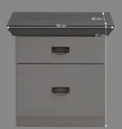 Schubladen Nachtschrank zweifarbig - Mirandesca