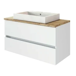 Schubladen Waschkonsole mit Aufsatz-Becken - Misbonas