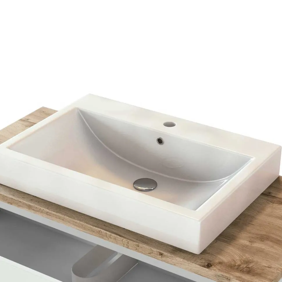 Schubladen Waschkonsole mit Aufsatz-Becken - Misbonas