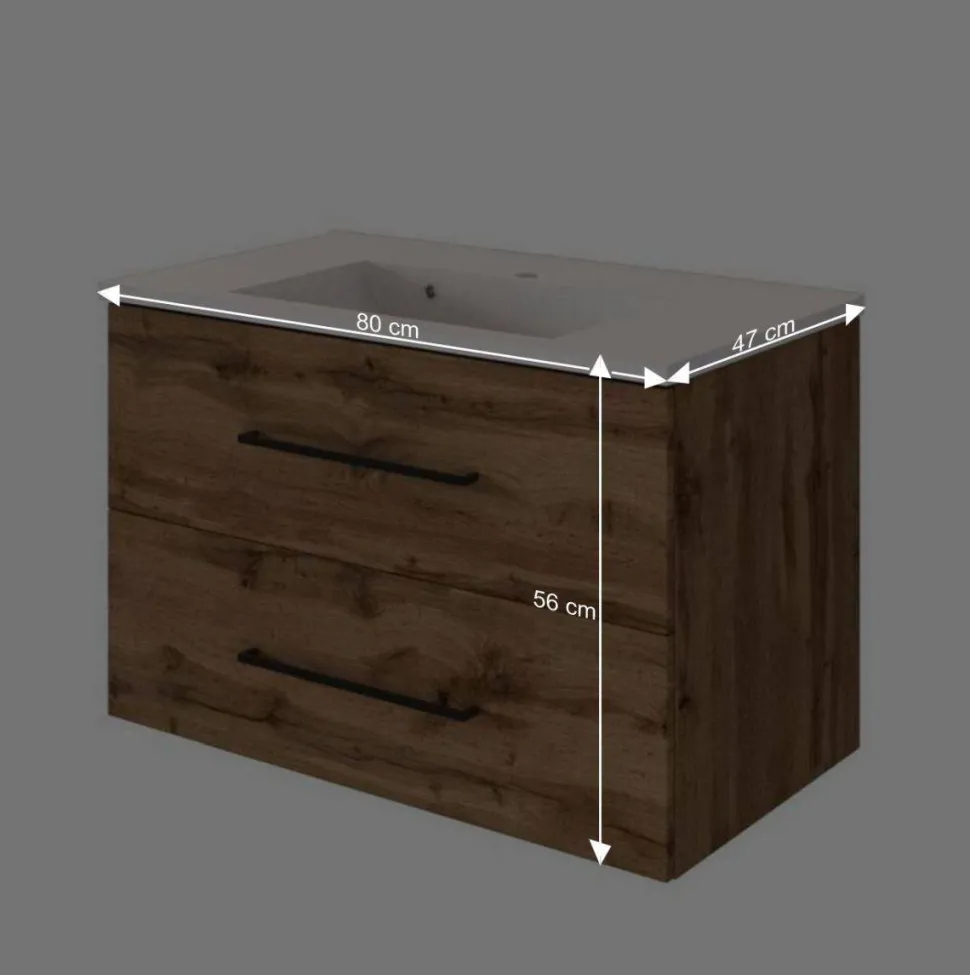Schubladen Waschtisch in Wildeiche - Acrosia