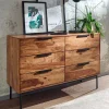 6-Schubladen-Kommode aus Sheesham Holz - Ovalle