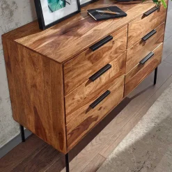 6-Schubladen-Kommode aus Sheesham Holz - Ovalle