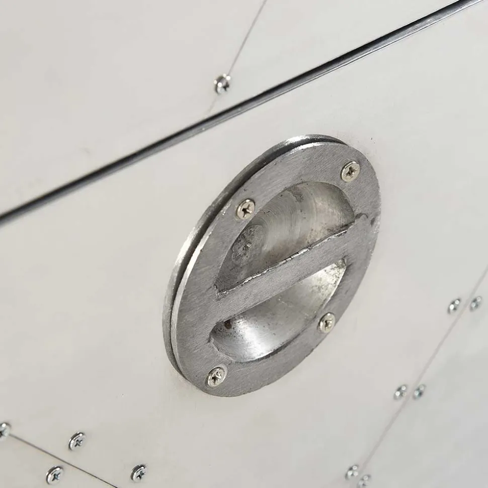 Schubladenkommode Pilot in Alufarben