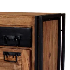 Schuh Klappenschrank Mendoza aus Akazie Massivholz