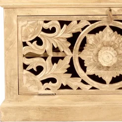 Schuhbank aus Mangoholz Sandfarben - Runiasa