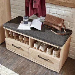 Schuhbank in Wildeiche & Graubraun - Konvava