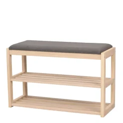 Schuhbank mit 52 cm Sitzhöhe aus Eiche White Wash - Vaxos