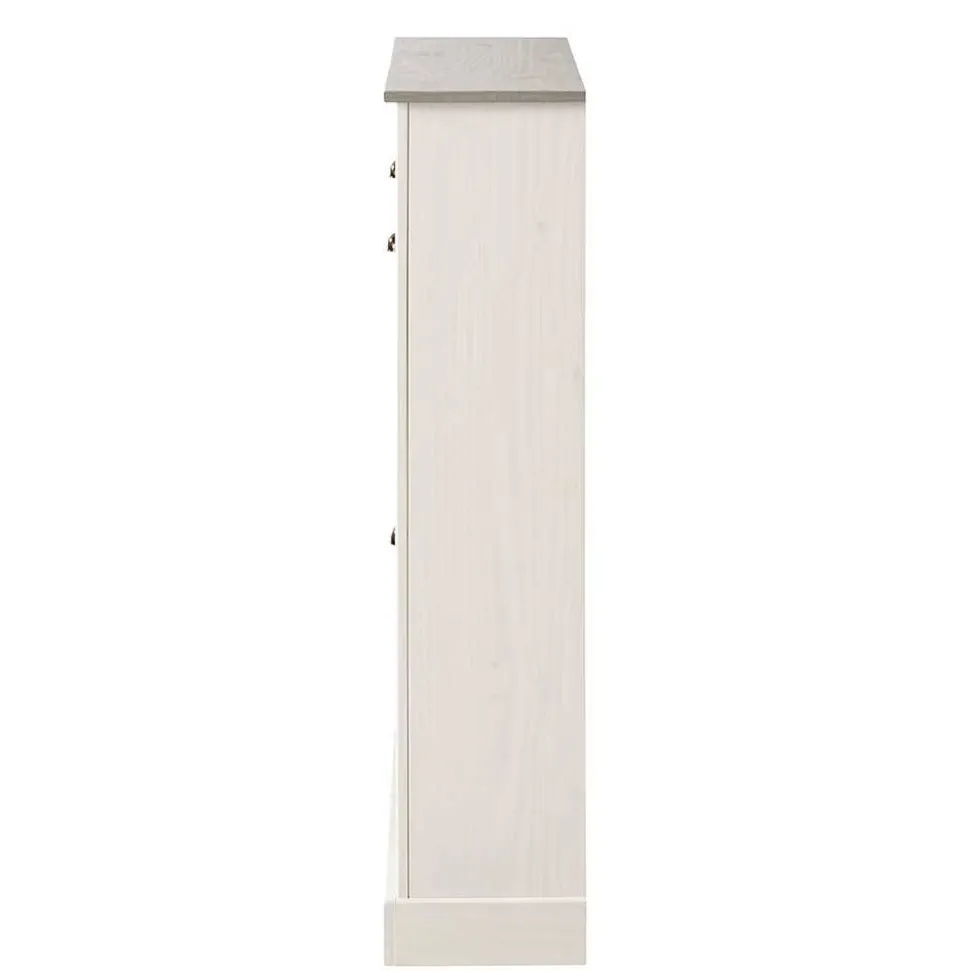 Schuhkipper in Weiß mit Grau - Lucasario