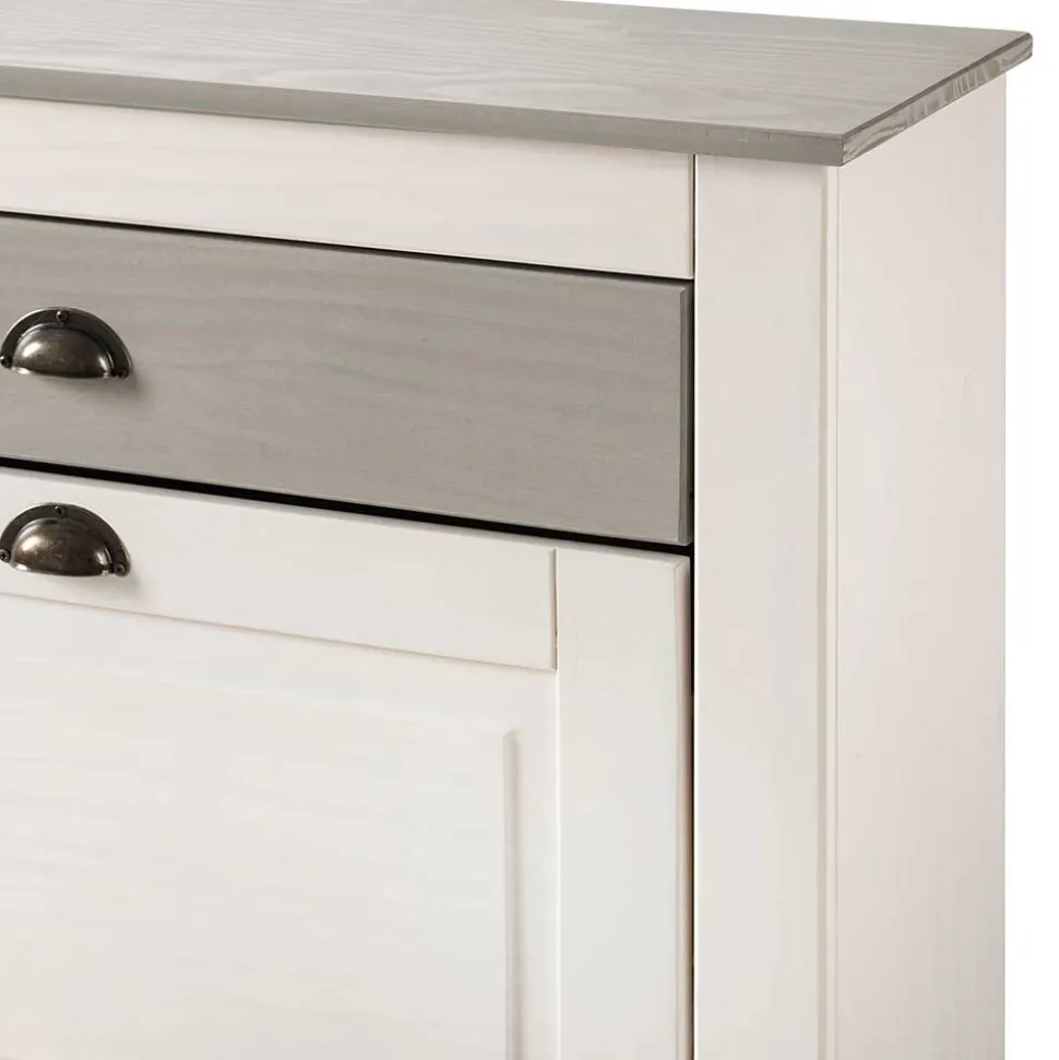 Schuhkipper in Weiß mit Grau - Lucasario