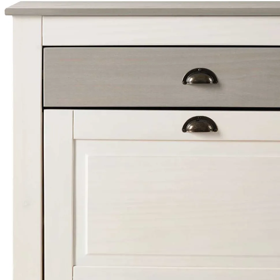 Schuhkipper in Weiß mit Grau - Lucasario