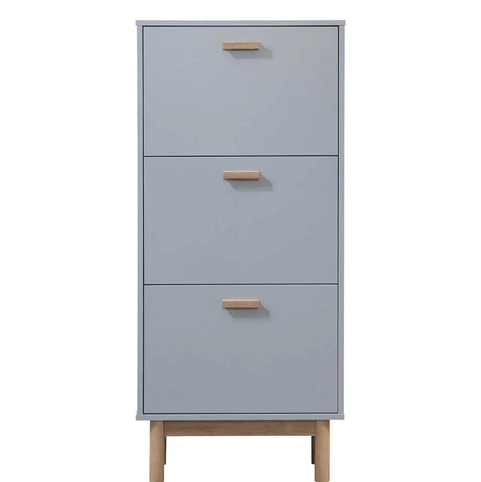 Schuhkommode in Grau und Eiche Optik - Caldaro