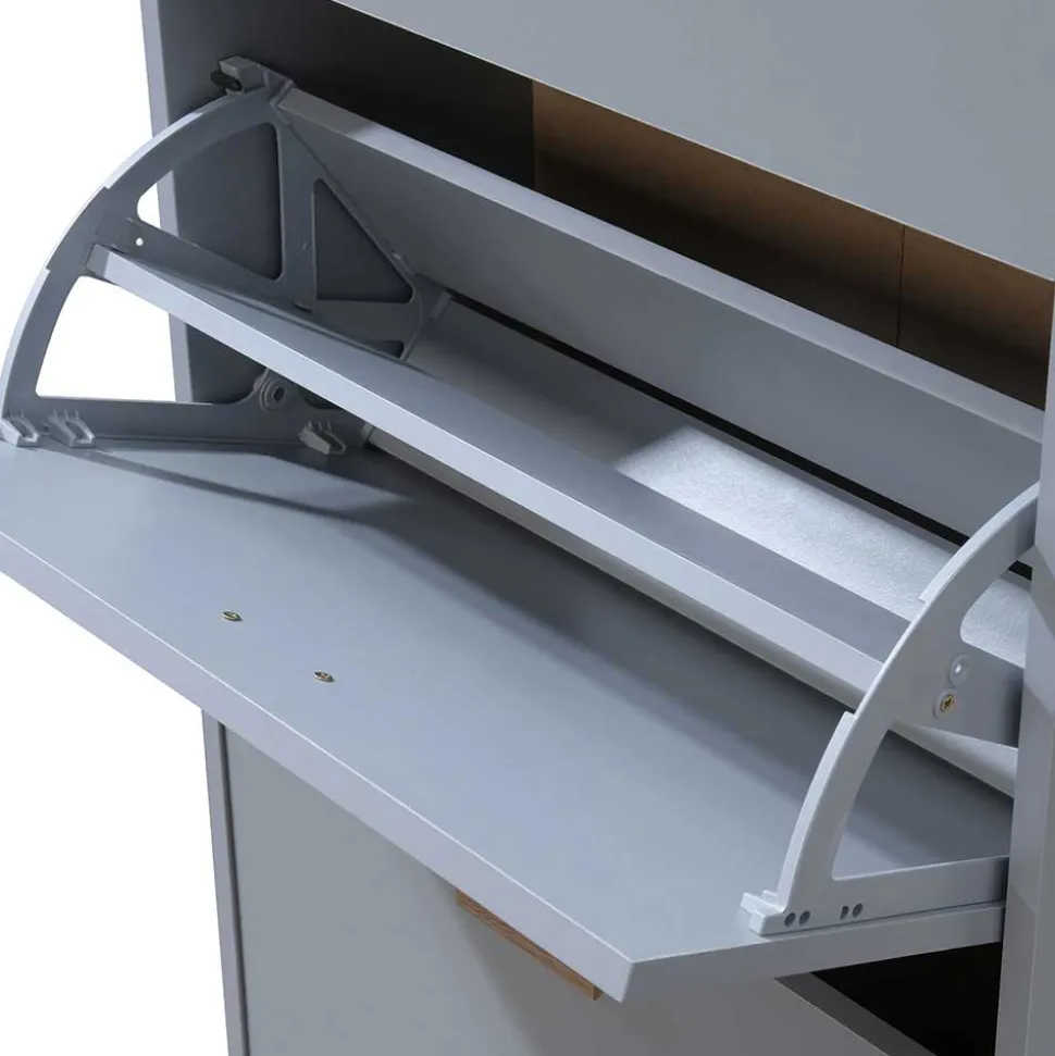 Schuhkommode in Grau und Eiche Optik - Caldaro