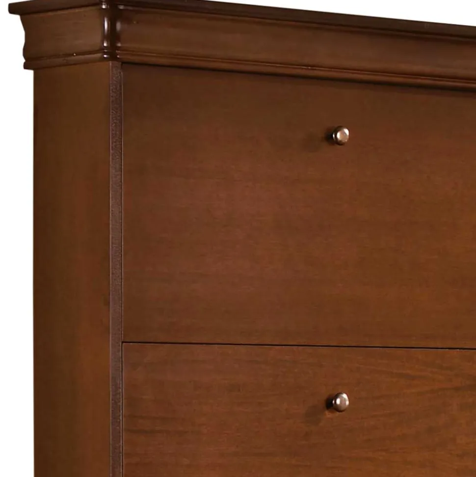 Schuhkommode in Nussbaum - 78x157x21 cm - Lemerzi