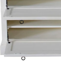 Schuhkommode in Weiß mit Antik Finish - Wittgenstein