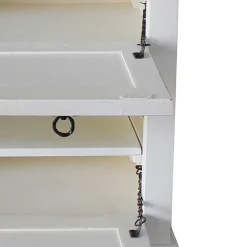 Schuhkommode in Weiß mit Antik Finish - Wittgenstein