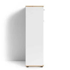 Schuhkommode in Weiß mit Wildeiche - Yumagno