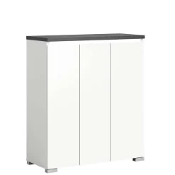 Schuhkommode in Weiß und Dunkelgrau - Suad