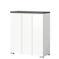 Schuhkommode in Weiß und Dunkelgrau - Suad