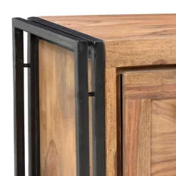 Schuhkommode Mendoza aus Akazie Massivholz und Metall