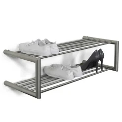 Schuhregal für die Wandmontage aus Edelstahl - Sipano