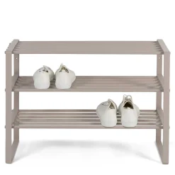 Schuhregal mit drei Ablagen in Taupe - Cayman