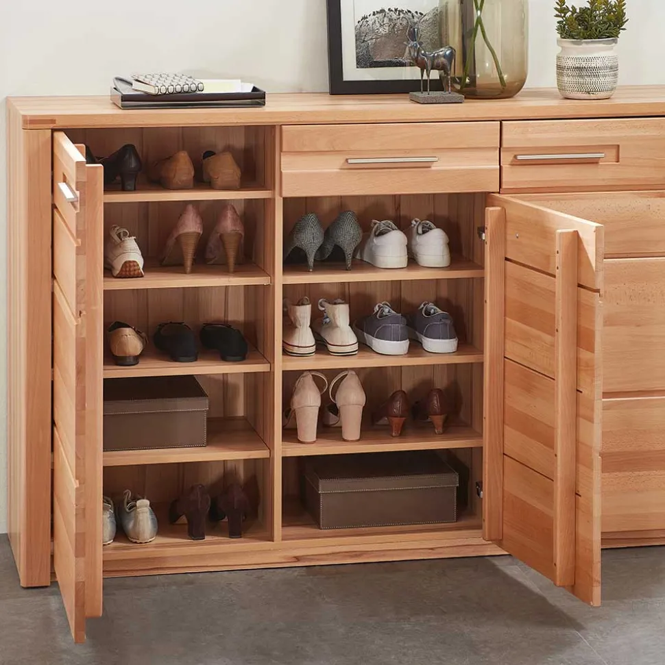 Schuhschrank - 160x100x40 cm in Kernbuche - Viktorion