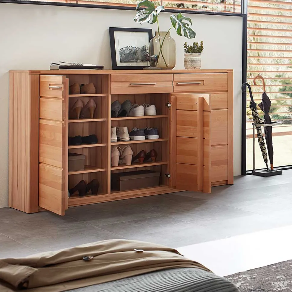 Schuhschrank - 160x100x40 cm in Kernbuche - Viktorion