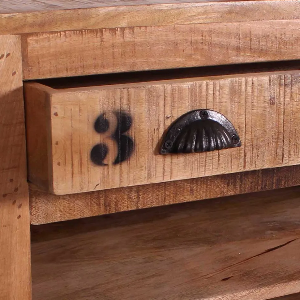 Schuhschrank aus Recyclingholz & Metall - Indri