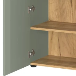 Schuhschrank in Graugrün mit Eiche - Bien