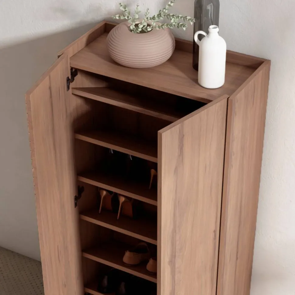 Schuhschrank in Holzoptik Braun - Mady