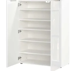 Schuhschrank in Weiß mit Glasbeschichtung - Kofi