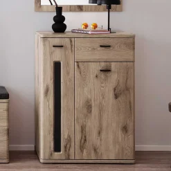 Schuhschrank in Wildeiche Optik & Grau - Baiamare