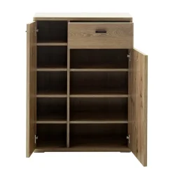 Schuhschrank in Wildeiche Optik & Grau - Baiamare