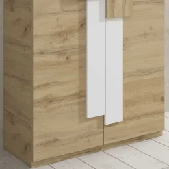 Schuhschrank in Wildeiche & Weiß - Salmanca