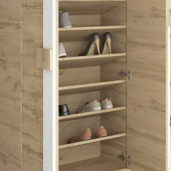 Schuhschrank in Wildeiche & Weiß - Salmanca