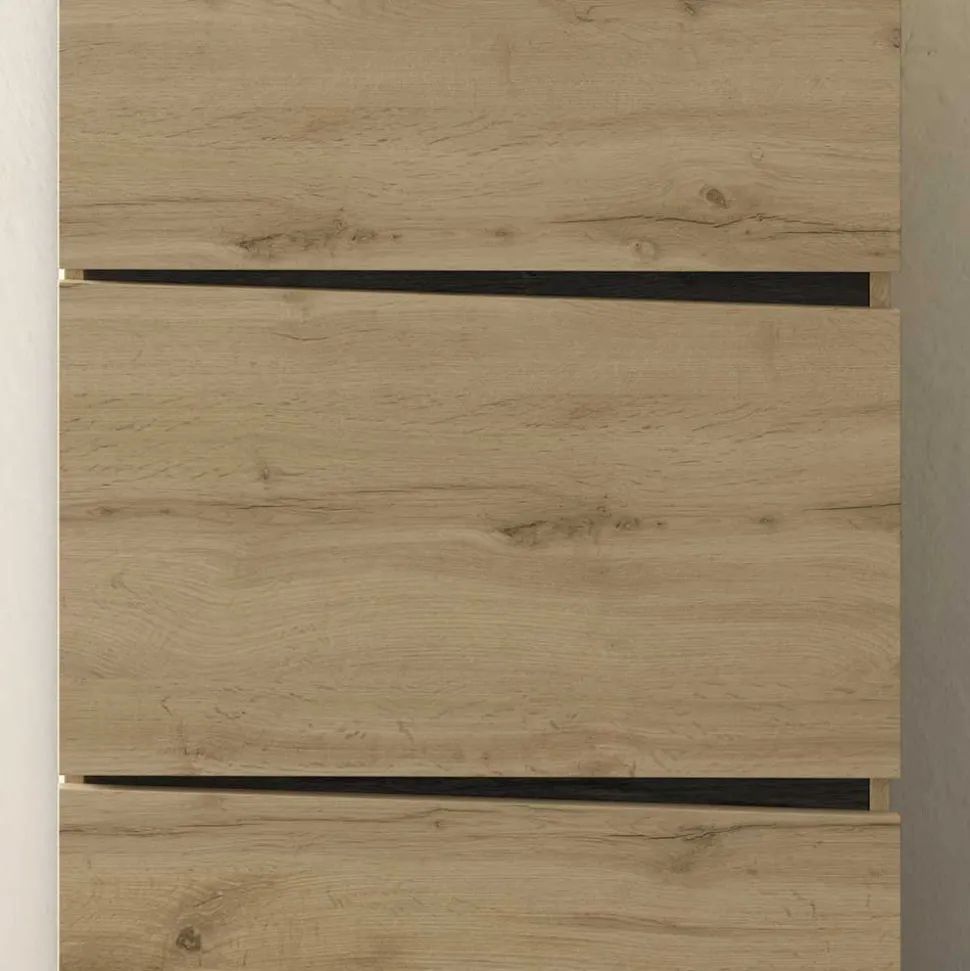 Schuhschrank in Wildeiche & Schwarzgrau - Paula