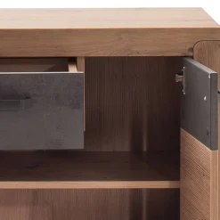 Schuhschrank in Wildeiche mit Dunkelgrau - Carry