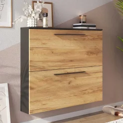 Schuhschrank in Wildeiche NB & Anthrazit - Lampione