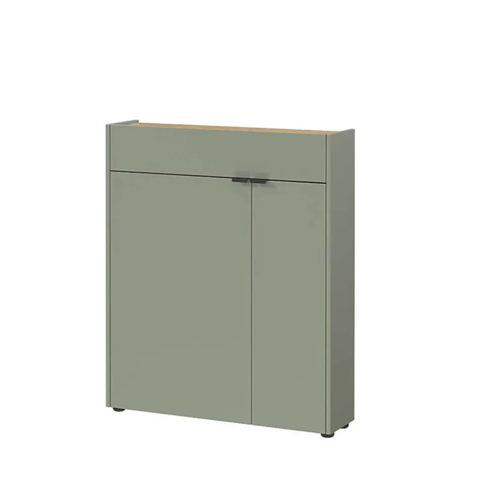 Schuhschrank mit Rundspiegel Set - Point (zweiteilig)