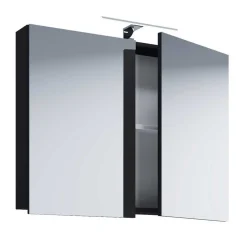 Schwarze Badezimmer Einrichtungsset - Gloriella (vierteilig)