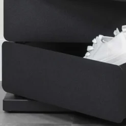 Schwarze Design Stahlkommode mit drei Schubladen - Zunil